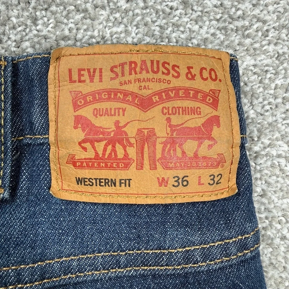 Levi's Western Fit Straight Leg Jeans Men's 36x32 Cowboy Denim